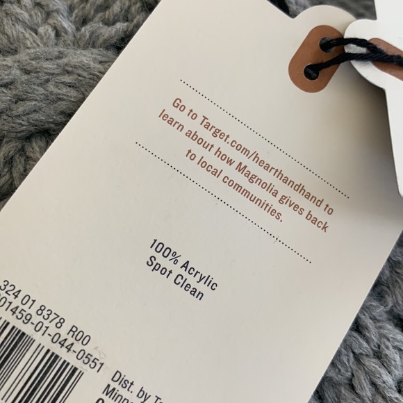 Hearth & Hand Gray Cable Knit Tassel Stocking - Picture 9 of 11